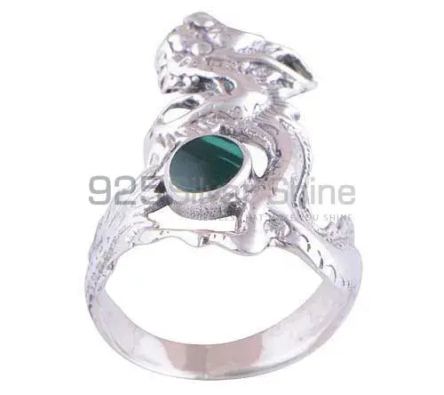 Affordable 925 Sterling Silver Handmade Rings Manufacturer In Malachite Gemstone Jewelry 925SR2841