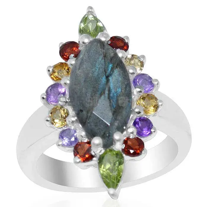 Affordable 925 Sterling Silver Handmade Rings Manufacturer In Multi Gemstone Jewelry 925SR1659