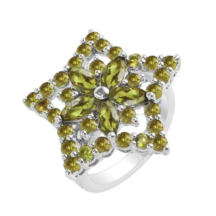 925 Sterling Silver Handmade Rings In Peridot Gemstone Jewelry 925SR1738_1
