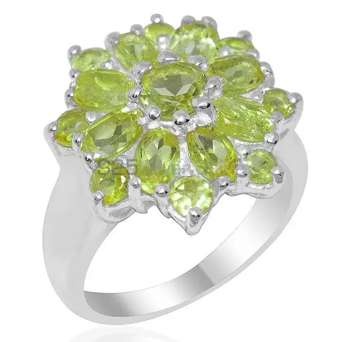 925 Sterling Silver Handmade Rings In Peridot Gemstone Jewelry 925SR2042_0