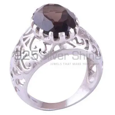 925 Sterling Silver Handmade Rings In Smoky Quartz Gemstone Jewelry 925SR3488_0