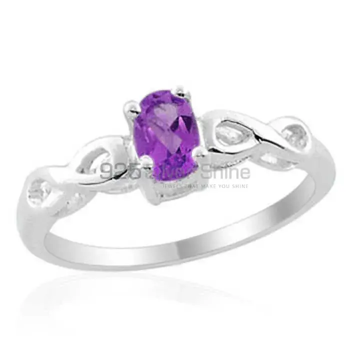 Natural Amethyst Sterling Silver Women's Rings 925SR1973