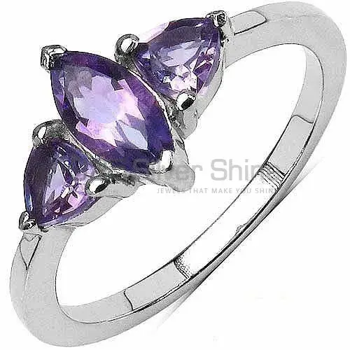 925 Sterling Silver Handmade Rings In Amethyst Gemstone Jewelry 925SR3088_0