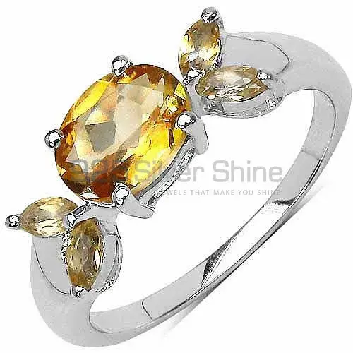 925 Sterling Silver Handmade Rings In Citrine Gemstone Jewelry 925SR3167_0