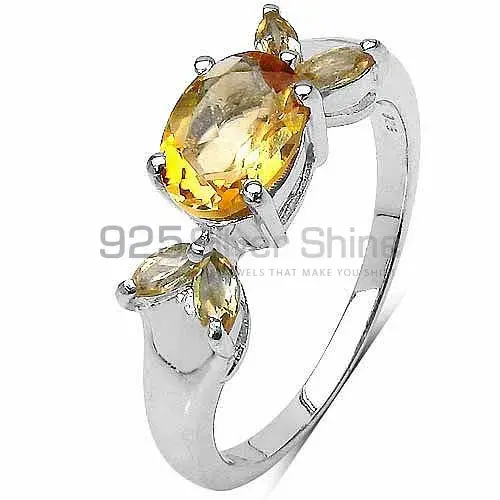 925 Sterling Silver Handmade Rings In Citrine Gemstone Jewelry 925SR3167_1