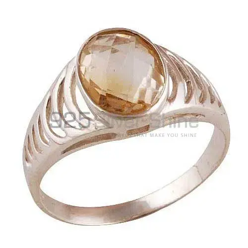 925 Sterling Silver Citrine November Birthstone Rings 925SR3577