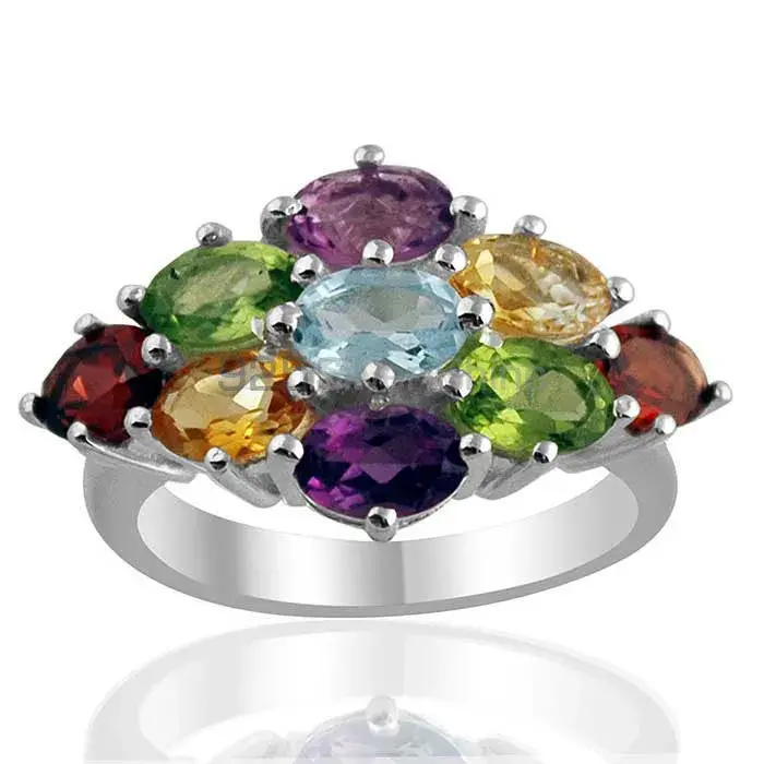 Affordable 925 Sterling Silver Handmade Rings Suppliers In Multi Gemstone Jewelry 925SR1432