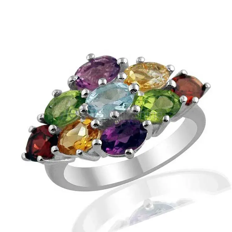 925 Sterling Silver Handmade Rings In Multi Gemstone Jewelry 925SR1432_1