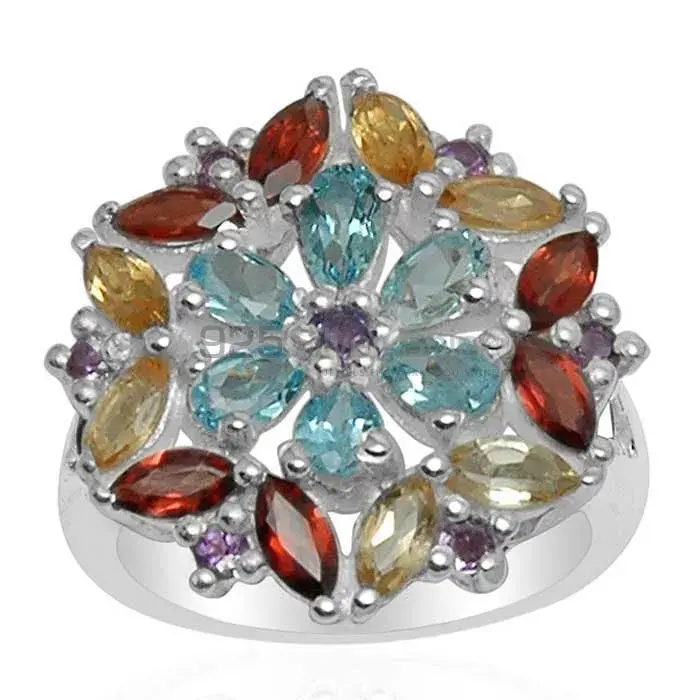925 Sterling Silver Handmade Rings In Multi Gemstone Jewelry 925SR1590_0