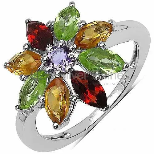 925 Sterling Silver Handmade Rings In Multi Gemstone Jewelry 925SR3340_0