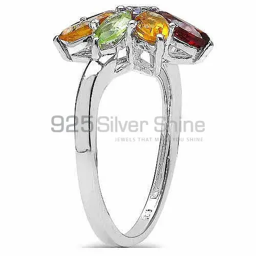 925 Sterling Silver Handmade Rings In Multi Gemstone Jewelry 925SR3340_1