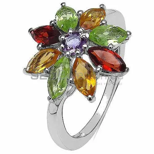 Affordable 925 Sterling Silver Handmade Rings Suppliers In Multi Gemstone Jewelry 925SR3340_1