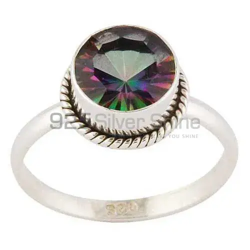Affordable 925 Sterling Silver Handmade Rings Suppliers In Mystic Topaz Gemstone Jewelry 925SR3419