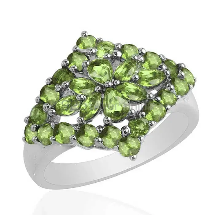Affordable 925 Sterling Silver Handmade Rings Suppliers In Peridot Gemstone Jewelry 925SR1748