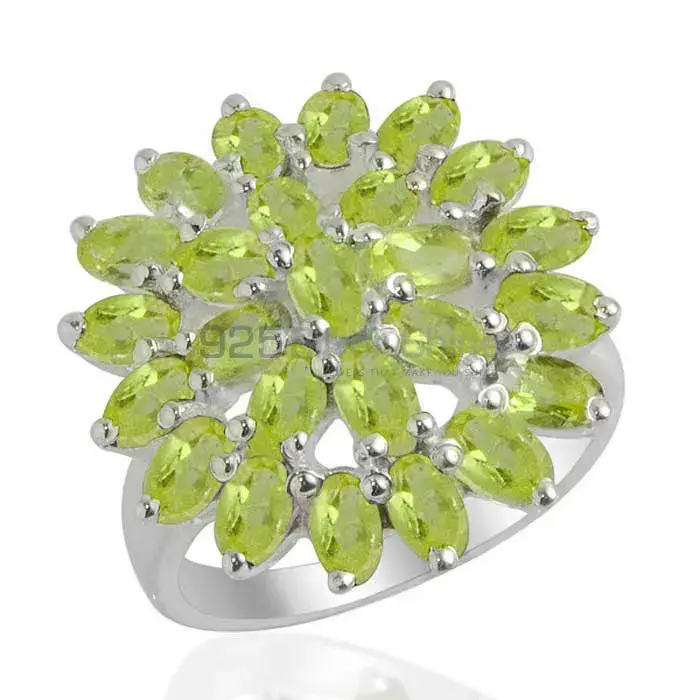 Affordable 925 Sterling Silver Handmade Rings Suppliers In Peridot Gemstone Jewelry 925SR2131