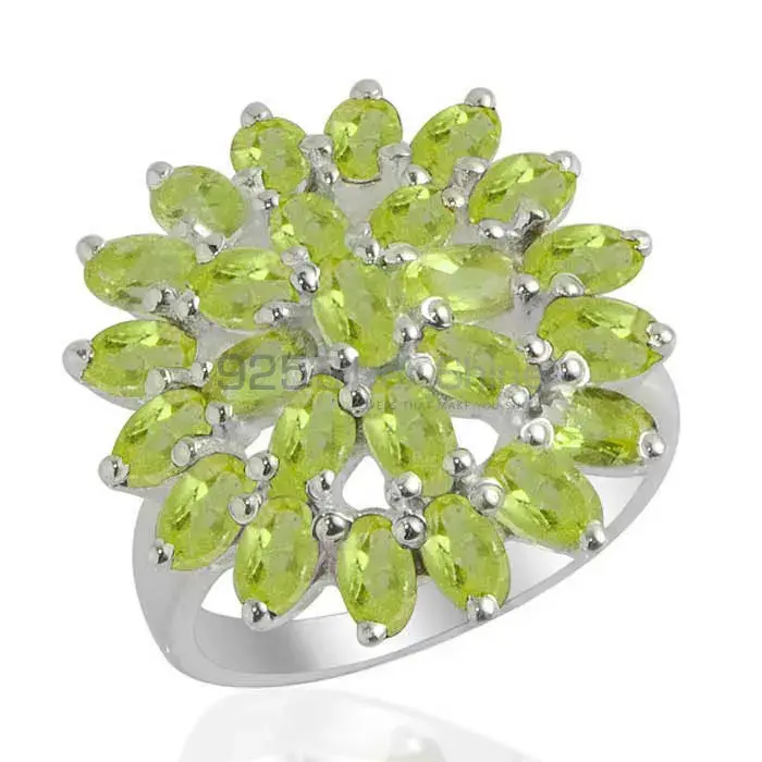 925 Sterling Silver Handmade Rings In Peridot Gemstone Jewelry 925SR2131_0