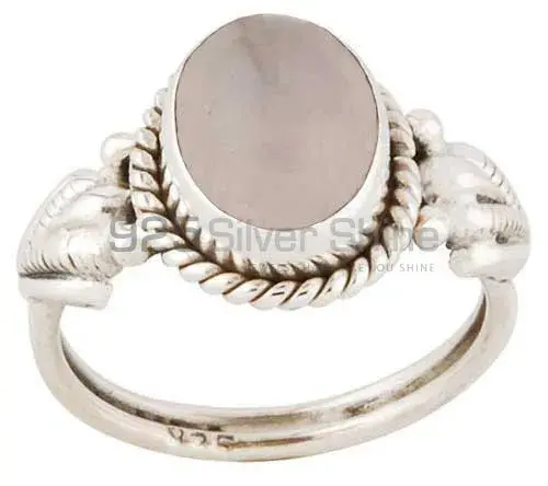 925 Sterling Silver Handmade Rings In Rose Quartz Gemstone Jewelry 925SR2772_0