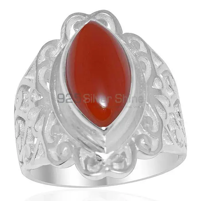 Affordable 925 Sterling Silver Rings In Carnelian Gemstone Jewelry 925SR1654