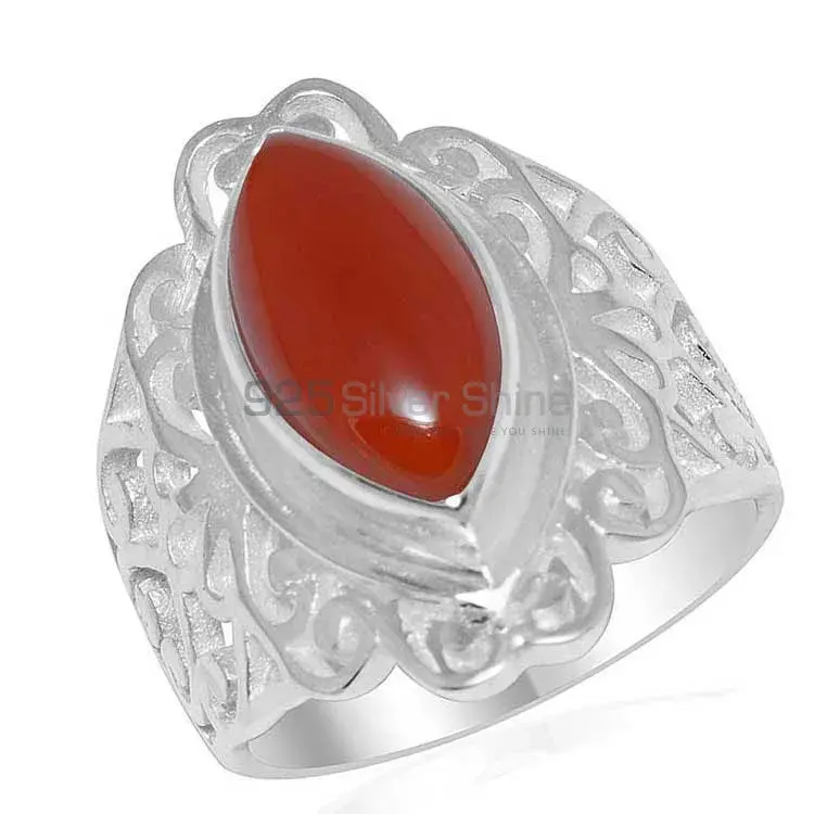 Affordable 925 Sterling Silver Rings In Carnelian Gemstone Jewelry 925SR1654_0