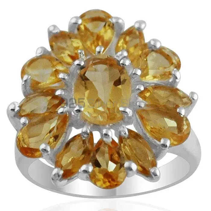 Affordable 925 Sterling Silver Rings In Citrine Gemstone Jewelry 925SR1417