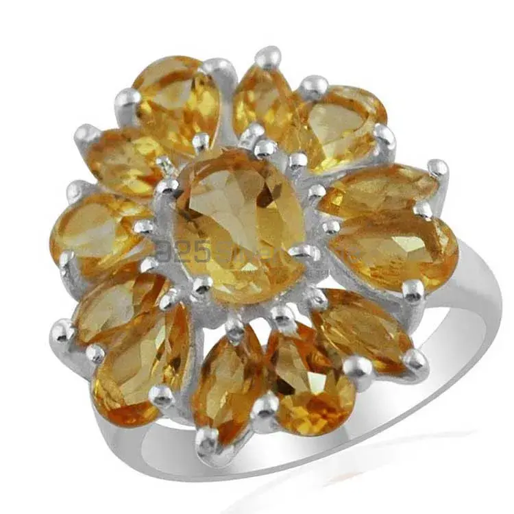 925 Sterling Silver Rings In Citrine Gemstone Jewelry 925SR1417_1