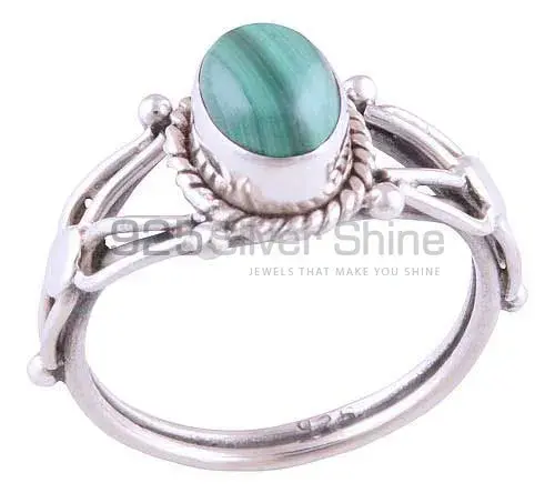 Affordable 925 Sterling Silver Rings In Malachite Gemstone Jewelry 925SR2757