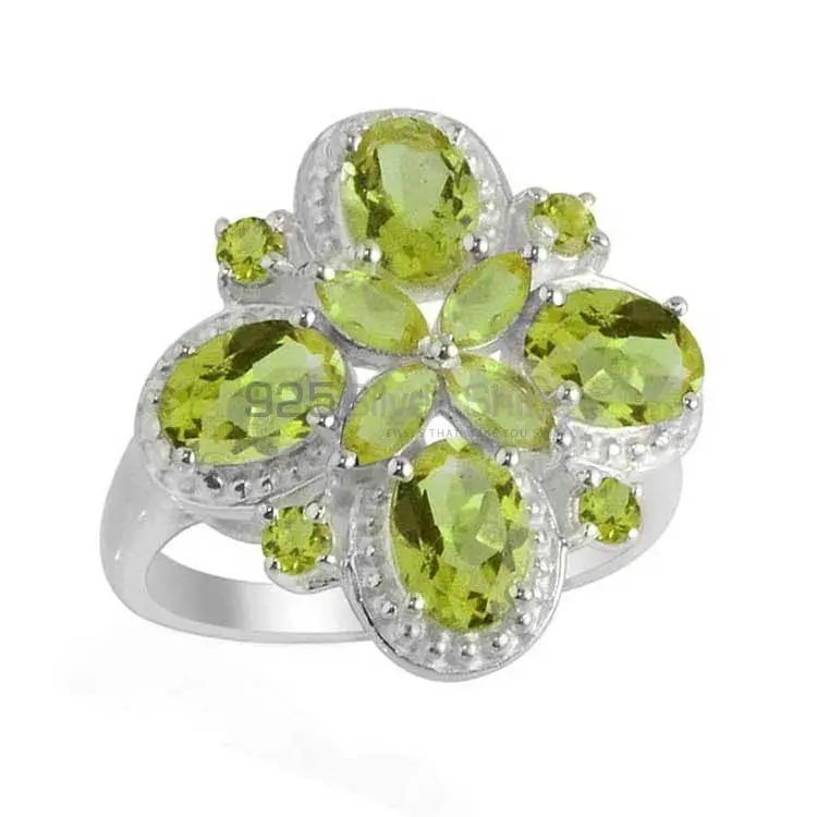 Affordable 925 Sterling Silver Rings In Peridot Gemstone Jewelry 925SR2116_0