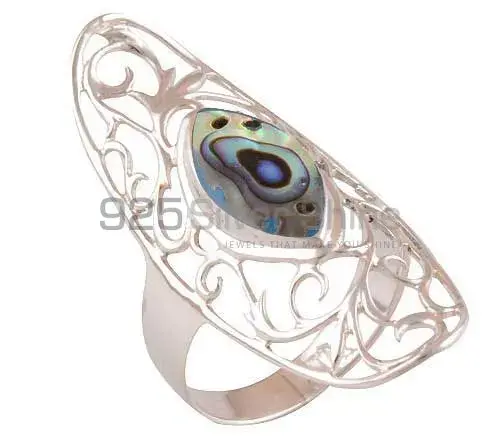 Affordable 925 Sterling Silver Rings Wholesaler In Abalone Shell Gemstone Jewelry 925SR2846