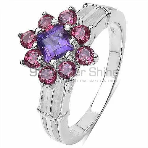 Affordable 925 Sterling Silver Rings Wholesaler In Amethyst & Rhodonite Gemstone Jewelry 925SR3256_1