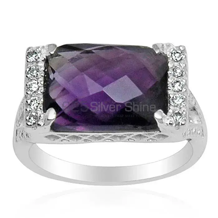 Amethyts Gemstone Sterling Silver Rings Jewelry 925SR1585