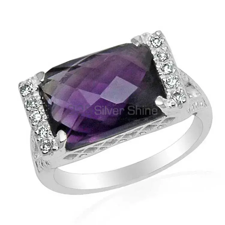 Amethyts Gemstone Sterling Silver Rings Jewelry 925SR1585_1