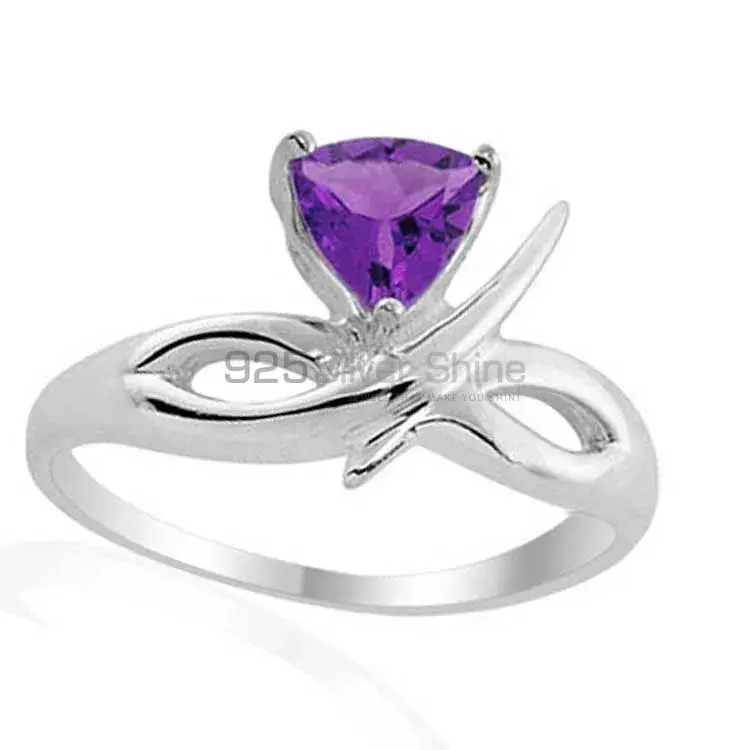 Natural Amethyst Silver Rings For Women's 925SR1968_0