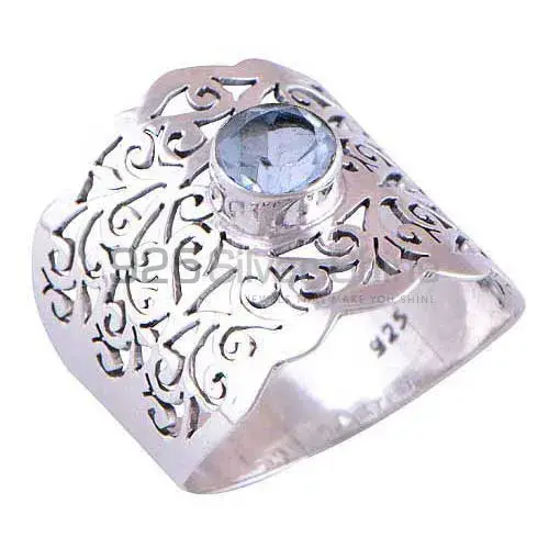 925 Sterling Silver Rings In Blue Topaz Gemstone Jewelry 925SR4081_0