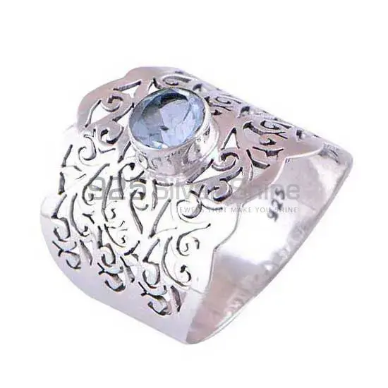Affordable 925 Sterling Silver Rings Wholesaler In Blue Topaz Gemstone Jewelry 925SR4081_0