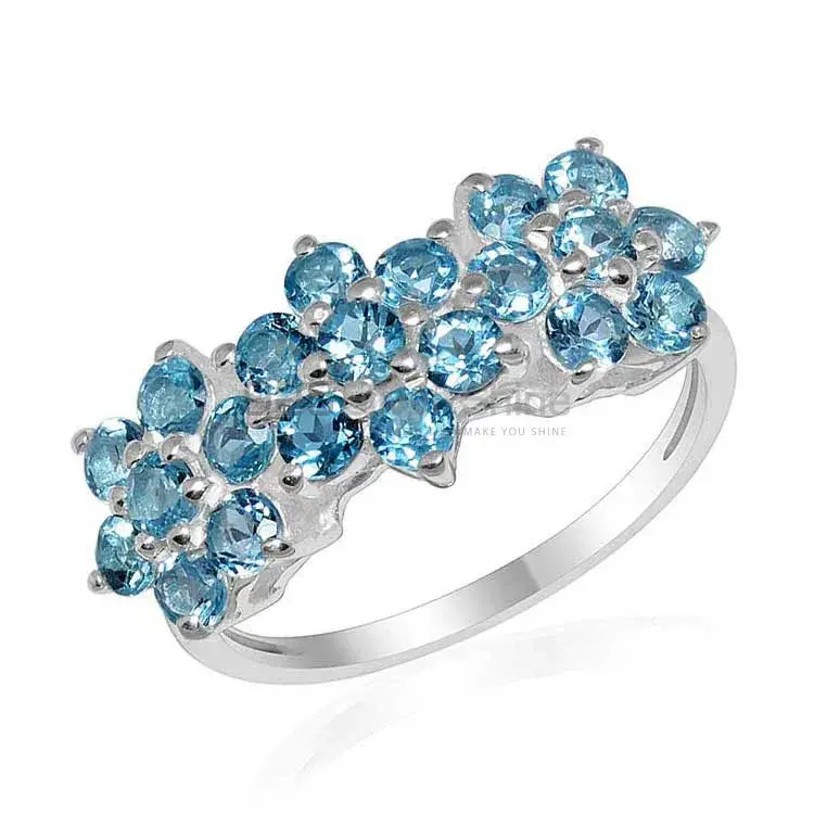925 Sterling Silver Rings In Blue Topaz Gemstone Jewelry 925SR1664_1