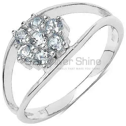 925 Sterling Silver Rings In Blue Topaz Gemstone Jewelry 925SR3162_0