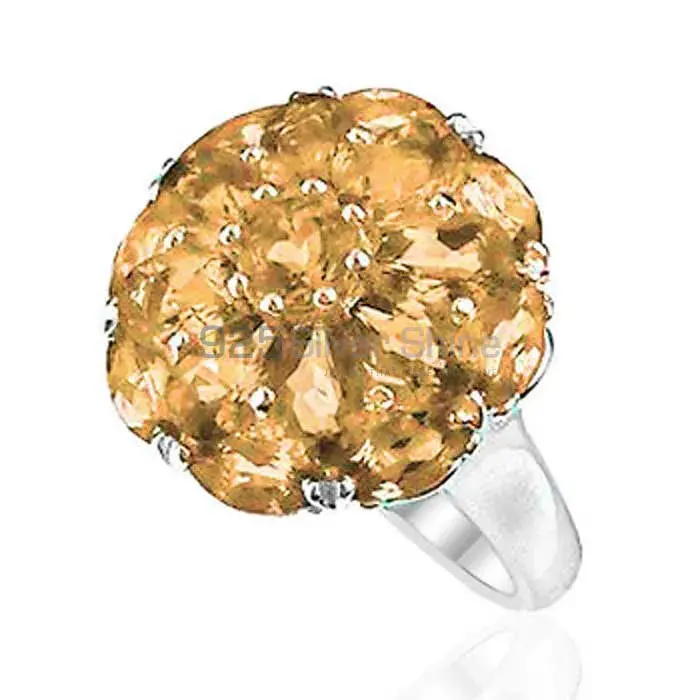 Affordable 925 Sterling Silver Rings Wholesaler In Citrine Gemstone Jewelry 925SR2047