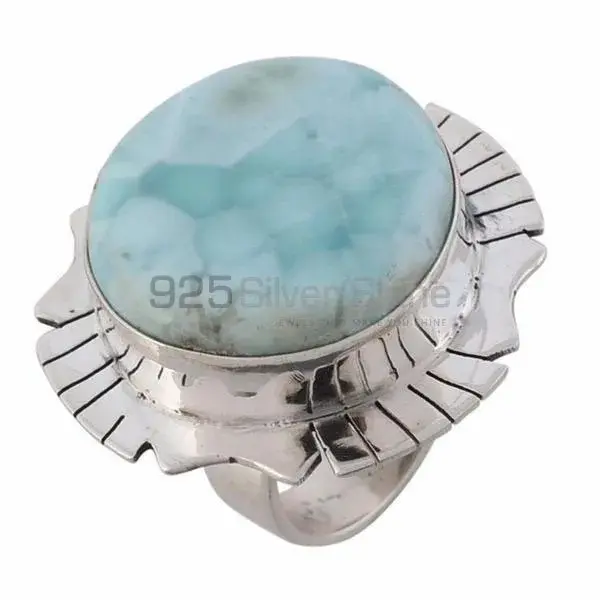 925 Sterling Silver Rings In Larimar Gemstone Jewelry 925SR3650_0