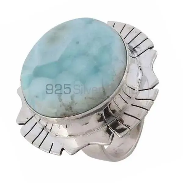 925 Sterling Silver Rings In Larimar Gemstone Jewelry 925SR3650_1