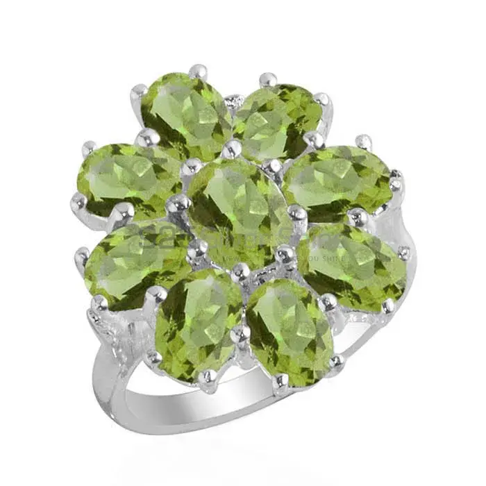 Affordable 925 Sterling Silver Rings Wholesaler In Peridot Gemstone Jewelry 925SR2126