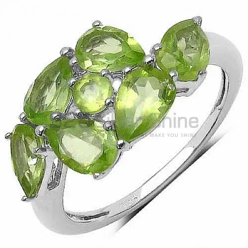 Affordable 925 Sterling Silver Rings Wholesaler In Peridot Gemstone Jewelry 925SR3335