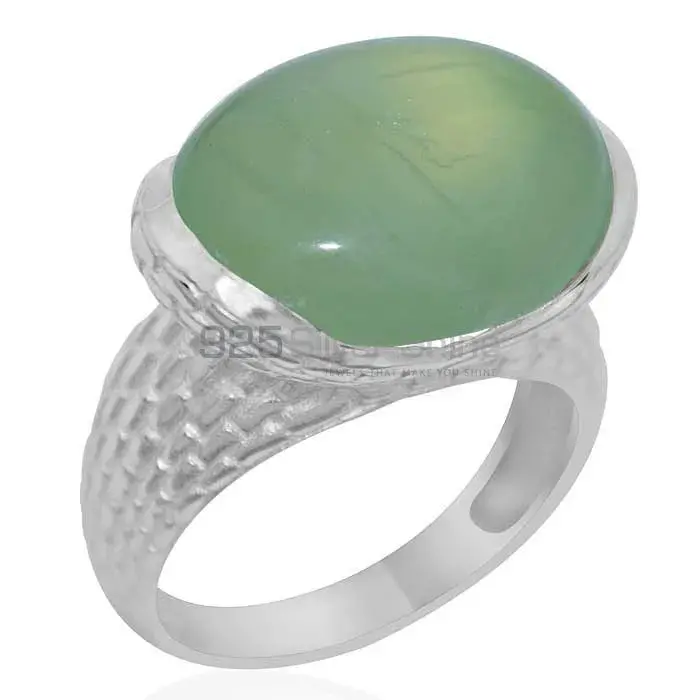 Affordable 925 Sterling Silver Rings Wholesaler In Prehnite Gemstone Jewelry 925SR1889