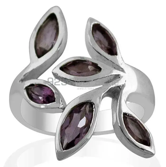 Affordable 925 Sterling Silver Rings Wholesaler In Smoky Quartz Gemstone Jewelry 925SR1427