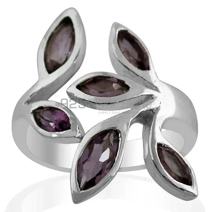 925 Sterling Silver Rings In Smoky Quartz Gemstone Jewelry 925SR1427_0
