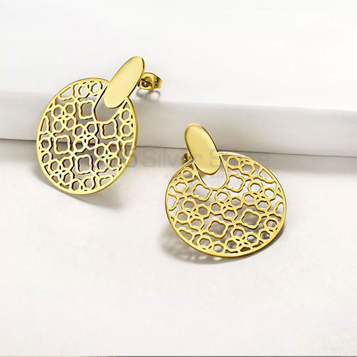 Filigree Stud Earrings In 925 Sterling Silver FGME167