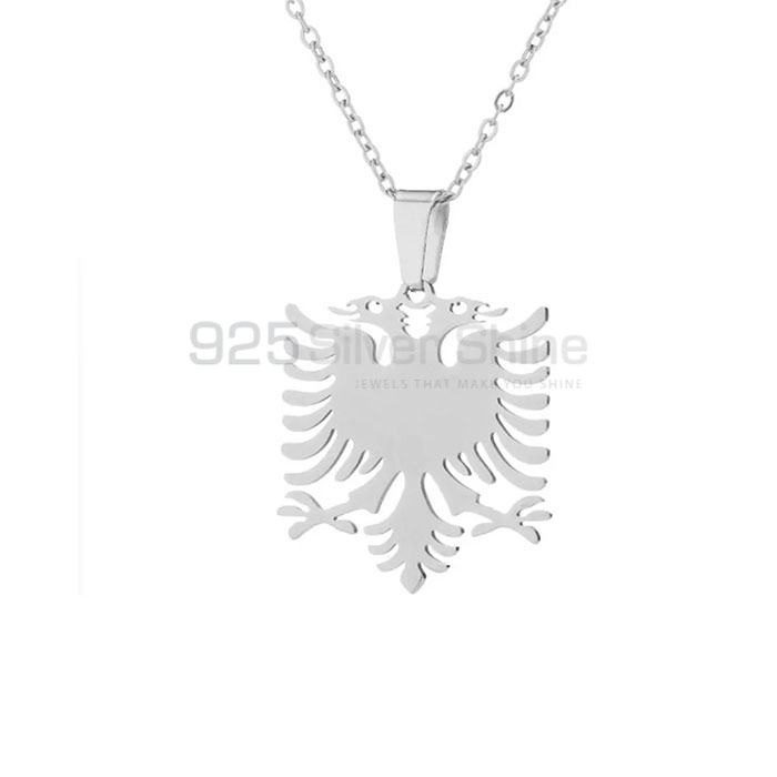 Albanian Eagle Necklace, Top Collection Animal Minimalist Necklace In 925 Sterling Silver AMN175