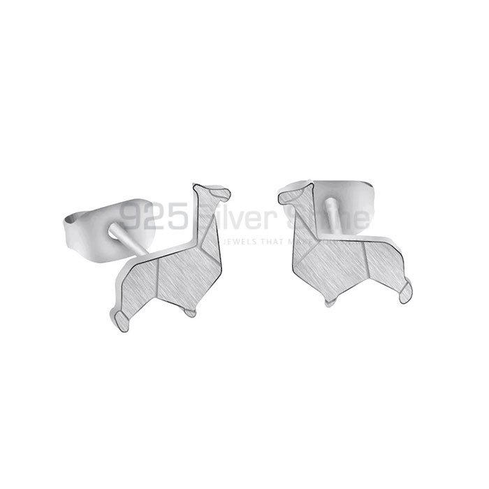 Alpaca Llama Earring, Animal Minimalist Earring In 925 Sterling Silver AME57