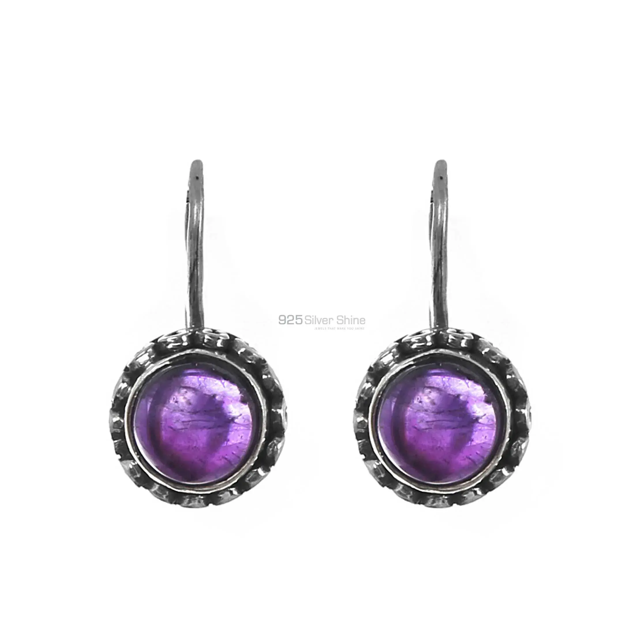 Amethyst Gemstone Earrings In Silver earring 925SE208_1
