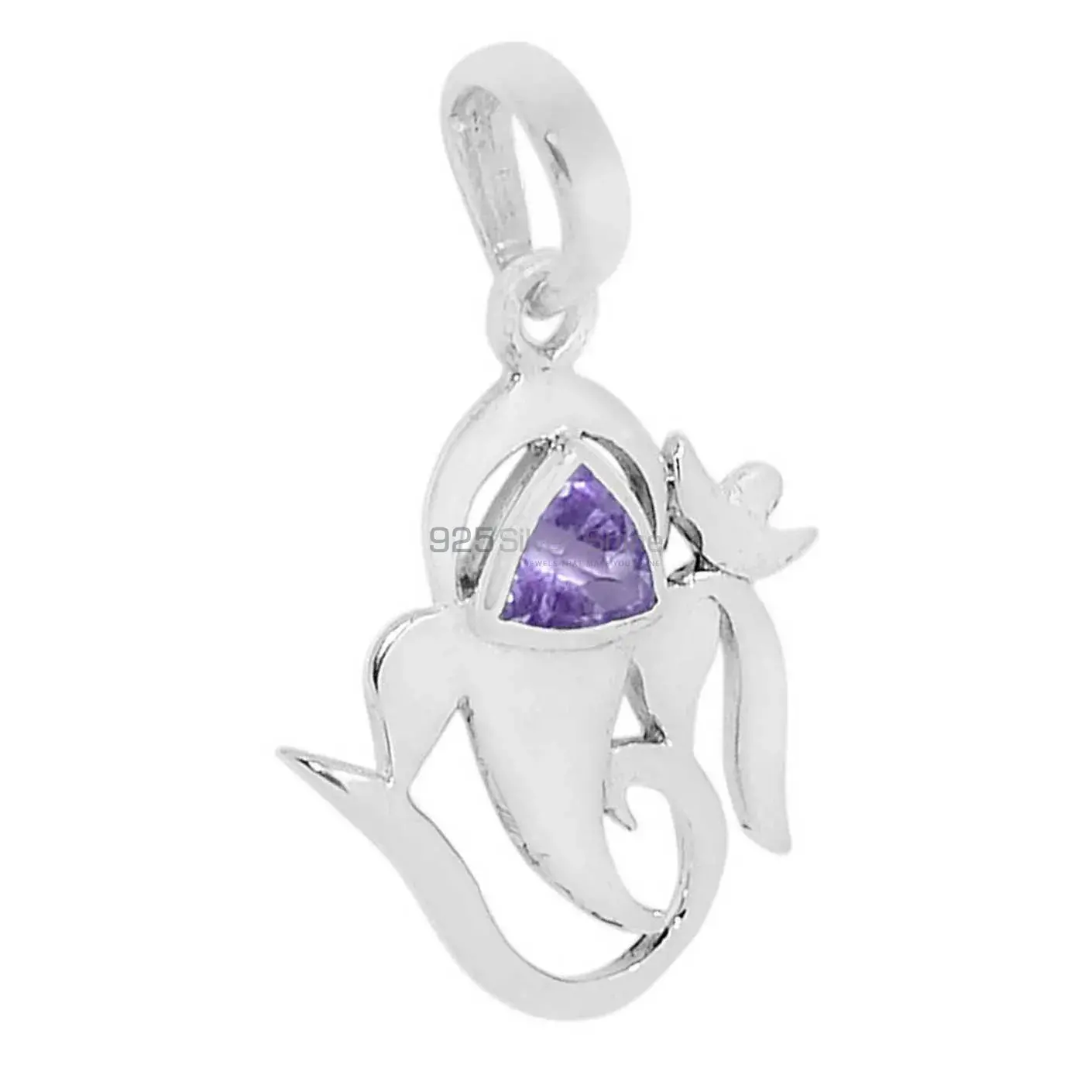 Amethyst Gemstone Handmade Pendants In 925 Sterling Silver Jewelry 925SSP307-1_1