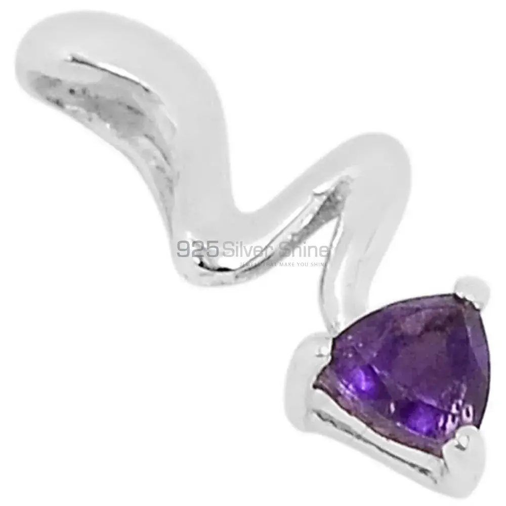 Amethyst Gemstone Handmade Pendants In 925 Sterling Silver Jewelry 925SSP318-1